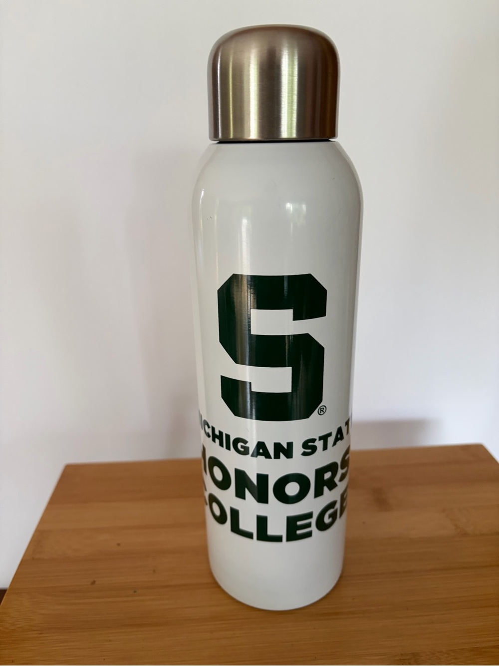 NEW Michigan State Honors College Stainless Steel Water Bottle. MSU Spartans